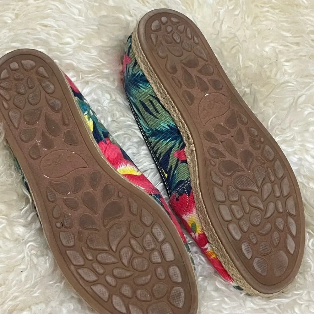 B.o.c Tropical Floral Espadrille Flat Canvas Loafer 7.5